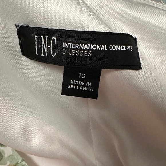 **INC INTERNATIONAL CONCEPTS* Plus Orange Floral Long Sleeve Dress Size 16 - Picture 7 of 8